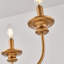 Lustre classique / traditionnel à 6 lumières à intensité variable en finition or rétro
