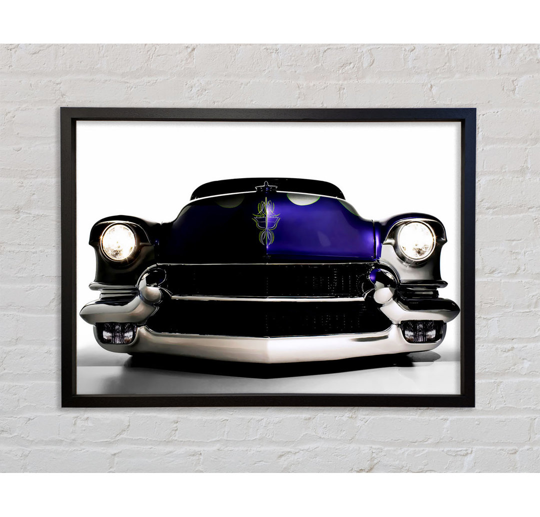 American Muscle Car Purple - Einzelner Bilderrahmen Kunstdrucke auf Leinwand