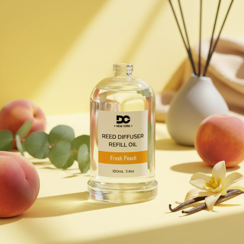 Fresh Peach Classic Reed Diffuser Refill Oil
