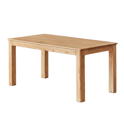 Rectangular Dining Table Solid Wood North American Red Oak Mid Century Modern Style