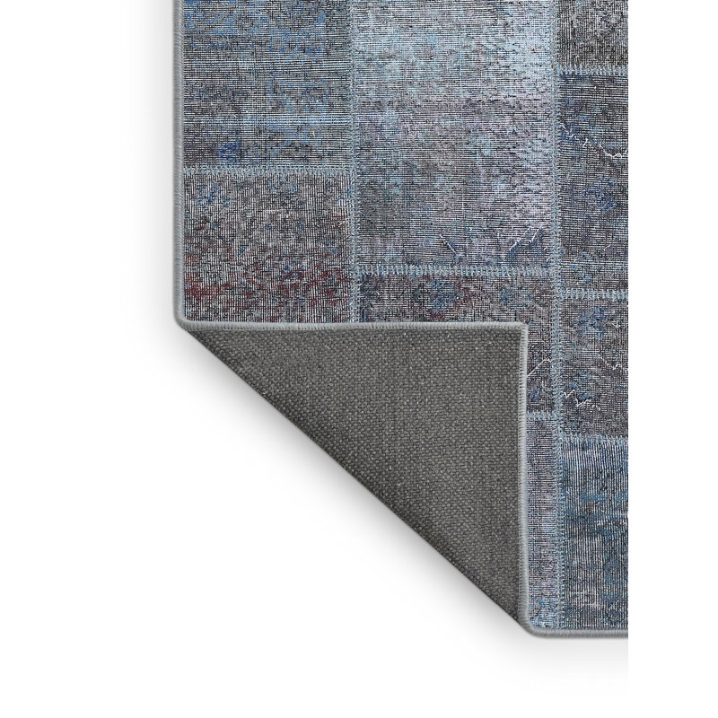 Tapis de zone bleu foncé contemporain, Rectangle 2 pi x 3 pi