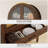 71" Arched Bar Cabinet With Detachable Wine Rack, Storage Cabinet, Farmhouse Bookcase-1996123636