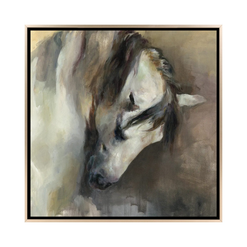 Classical Horse by Marilyn Hageman iCanvas, 37" H x 37" W x 1.5" D, Champagne Floater Frame Canvas