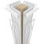 Carré Hastings non effilé avec colonne toscane et base toscane-70786206