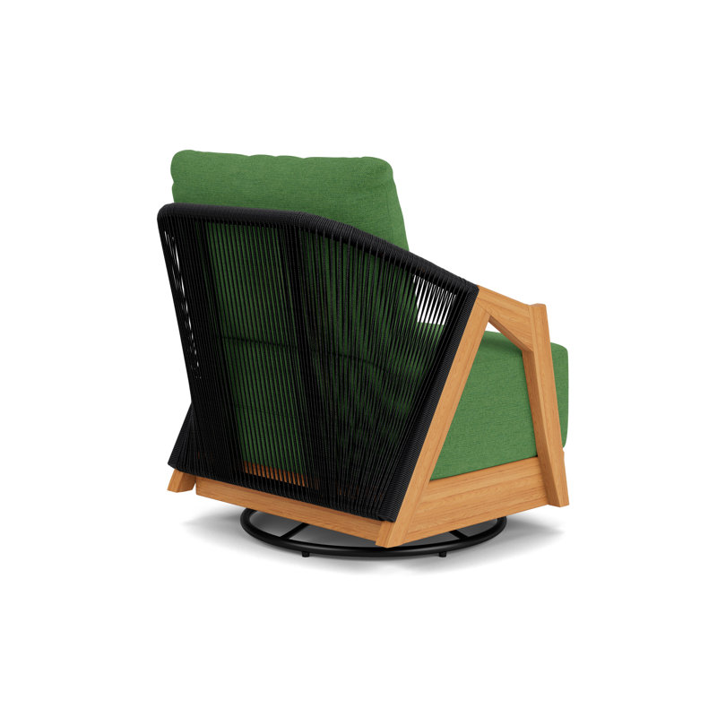 Alpine Outdoor Teak Swivel Armchair, Seadog Botanical