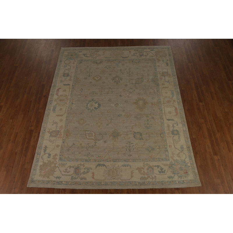 Vegetable Dye Oushak Turkish Area Rug 8