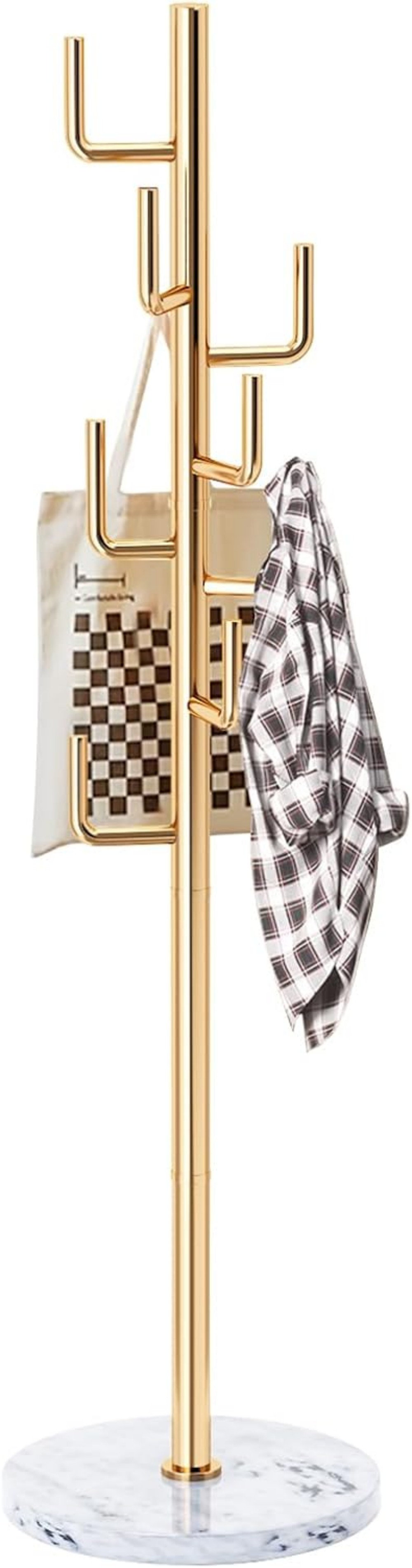 Hall Tree DOORXIFO Metal Gold Coat Stand Freestanding Coat Rack