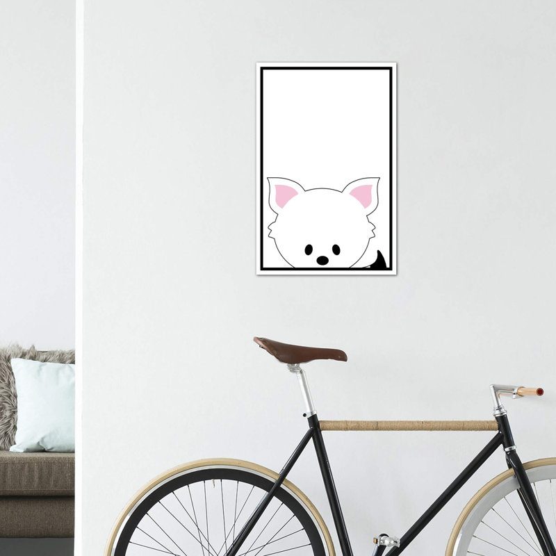 Art peekaboo ii, H 26 po x l 18 po x P 1,5 po, Toile blanche encadrée