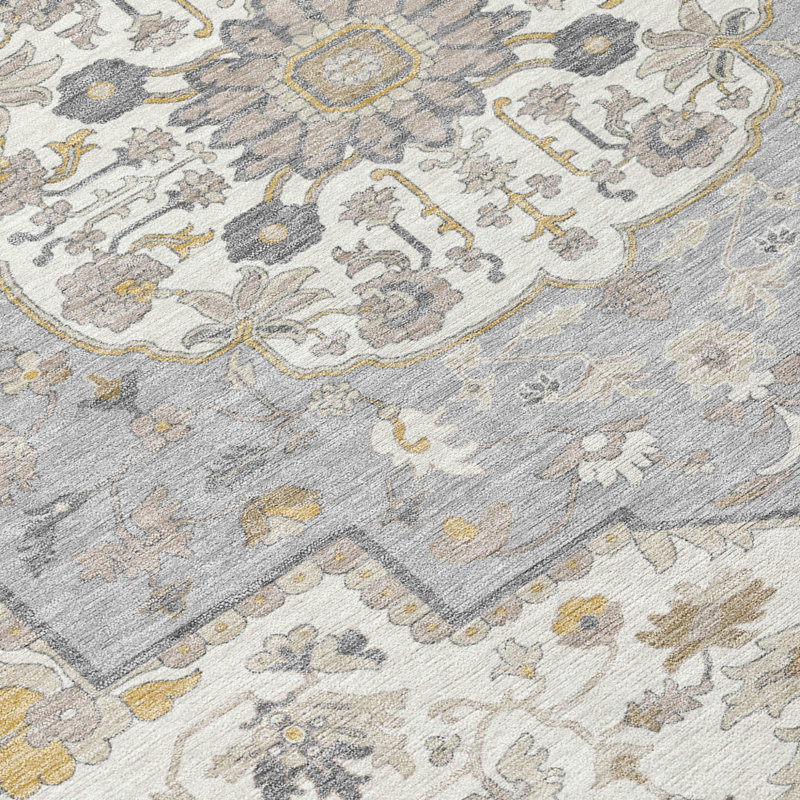 Tapis rond beige 8 po