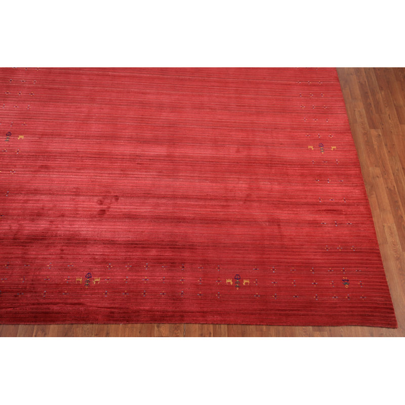 Tapis rayé tribal Gabbeh 9 x 11