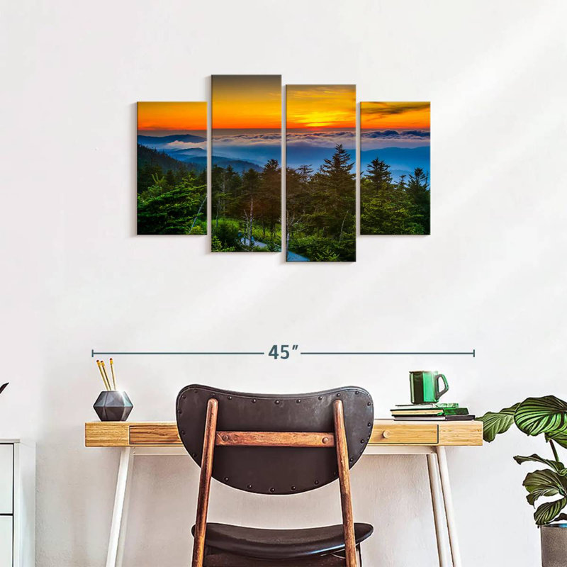 Alvord Clingmans Dome Dramatic Sunset, H 22 po x l 36 po