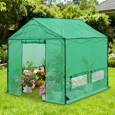 10x10 Walk-In Greenhouse, Outdoor Garden Portable Pop Up Greenhouse