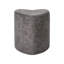 40cm Wide Heart Solid Colour Pouffe Ottoman-863244451