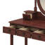 Ensemble de coiffeuse avec miroir à angle réglable, ensemble de coiffeuse et tabouret rembourré avec doublure en velours 5 tiroirs-116730761