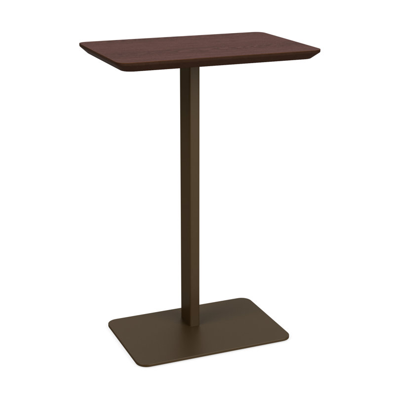 Plateau en stratifié à base d'acier Luxe, Bronze, Noyer cacao