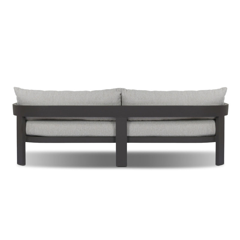 Victorine Outdoor Metal Sofa-96"-Alessi, Concha Fog
