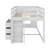Twin Size Loft Bed With Cabinet And Shelf-1236290257