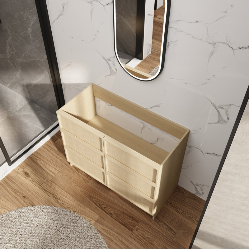 Base de meuble-lavabo autoportante 42 po avec rangement réglable, 42"