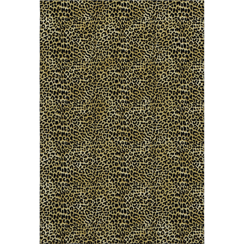 Premium Machine Washable Kishonna AMF43 Gilded Rug, Rectangle 9' x 12'
