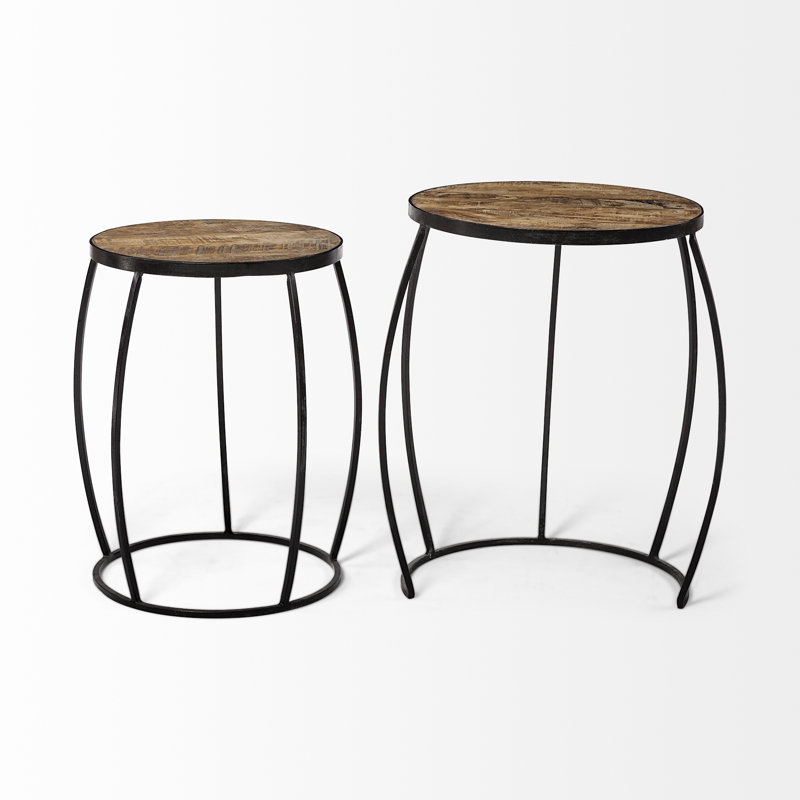 Tables gigognes Pinero, Brun