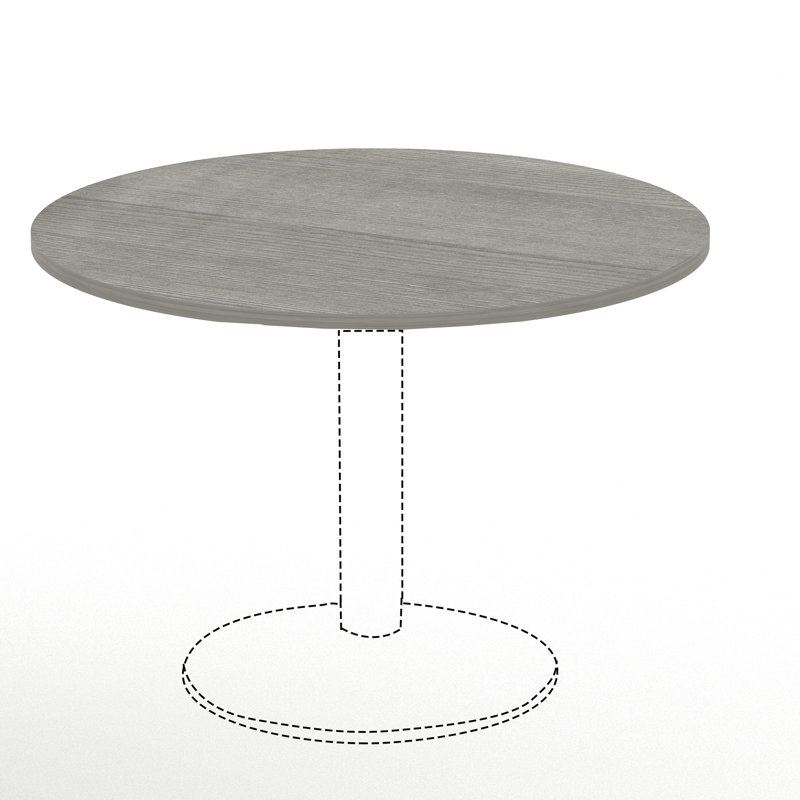 Plateau de table de conférence rond, H 1 po x l 42 po x P 42 po, Gris anthracite patiné