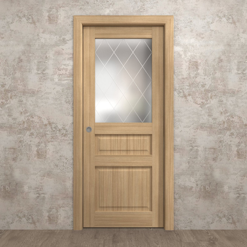 Porte coulissante à poche | Ego 5011 | Ensemble de quincaillerie de rail | Portes intérieures modernes en bois massif pour chambre à coucher