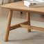 Table basse en bois massif naturel de couleur claire, table basse moderne de style médiéval-611308851