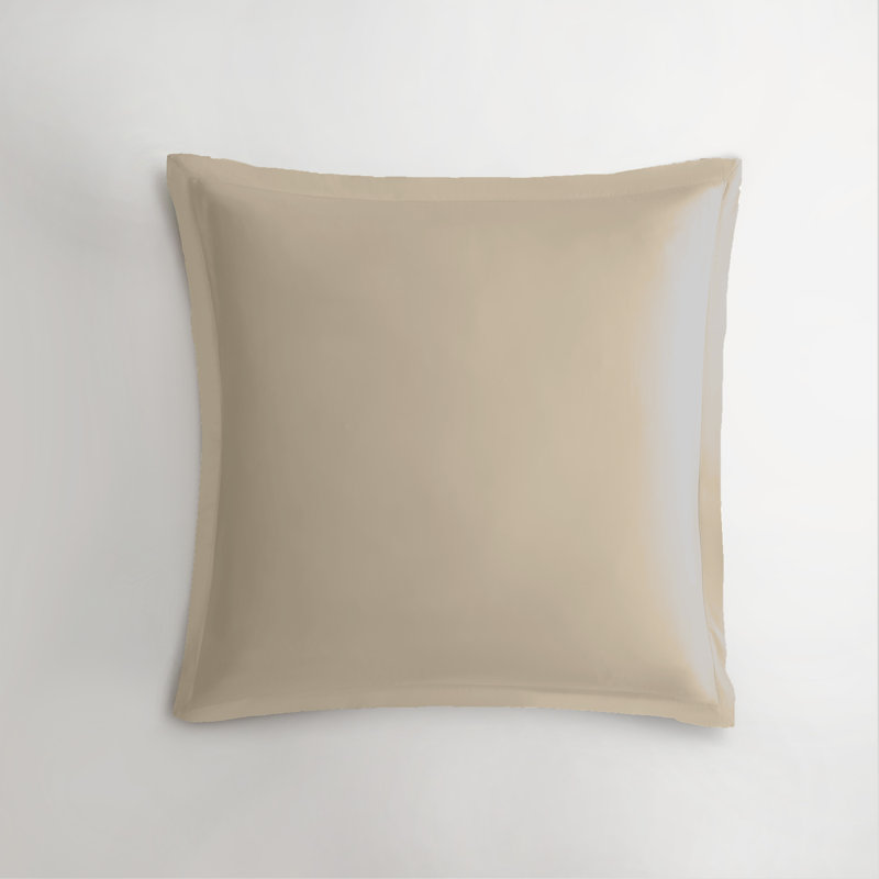 Standard Cotton Sateen Euro Sham, Tan