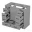 Meuble-lavabo 36 po sans lavabo, base d'armoire seulement, six tiroirs, diviseur de tiroir multifonctionnel, tablette réglable, gris-129754220