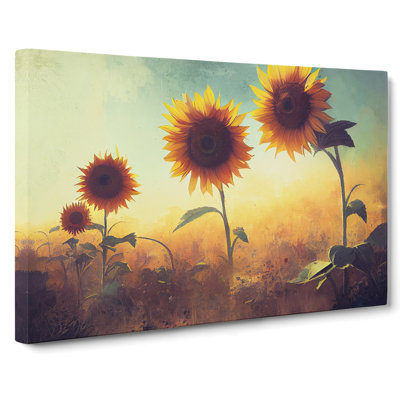 Extraordinary Sunflowers - Wrapped Canvas