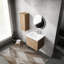 Meuble-lavabo avec lavabo et armoire latérale, structure en contreplaqué de 24 po, fini antirouille, style contemporain