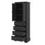Armoire de rangement tendance avec 2 portes et 4 tiroirs pour tablette ajustable pour salle de bain ou bureau-118743579