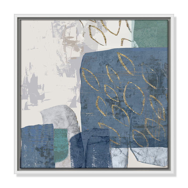 Shape of Formation II - Blue Square Version Print par Casa Fine Arts, Blanc, H 17,5 po x l 17,5 po