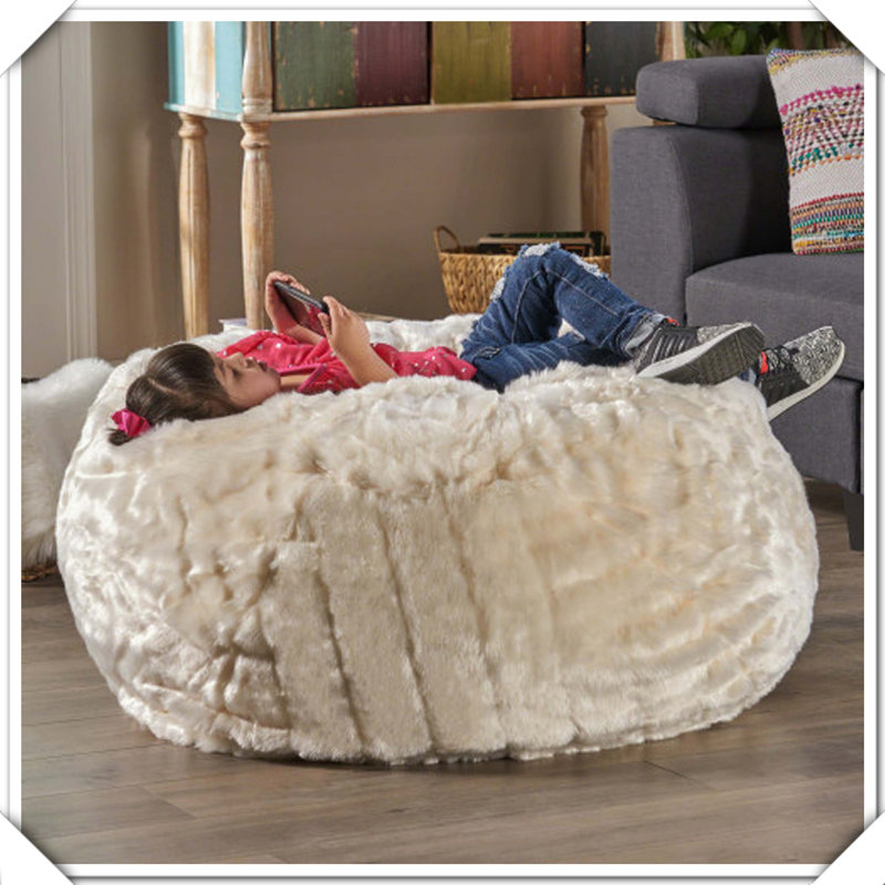 Fauteuil à billes moderne en fausse fourrure