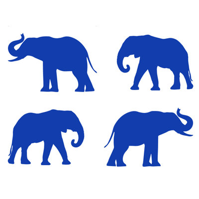 Décalcomanie murale motif éléphant