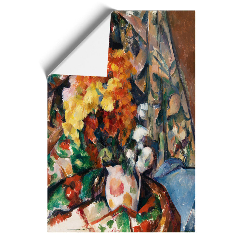 The Flowered Vase by Paul Cezanne - Frameless Print, 42cm H x 30cm W x 0.1cm D