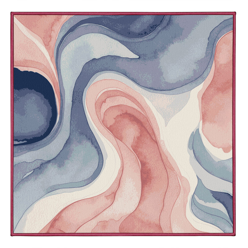 Blush Cascade Rug, Square 7'