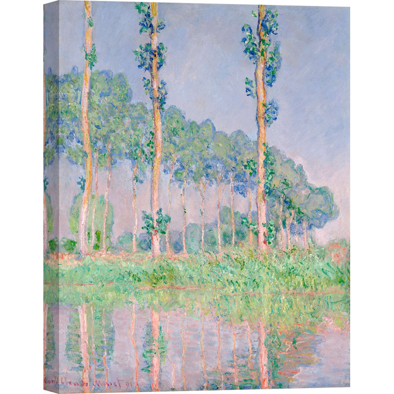 Poplars, Pink Effect, 1891 by Claude Monet - Wrapped Canvas Print, 100cm H x 70cm W x 4cm D