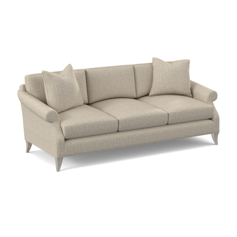 Turner Upholstered 86'' Sofa, Bisque, Stepping Stones Ivory Viscose