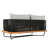 Gray Cushion/Black Rope Teak Frame selected