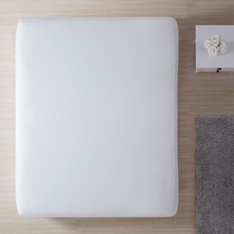 Protège-matelas tout-en-un à fermeture à glissière avec bloqueur de punaises de lit®, blanc, simple TG, Simple TG