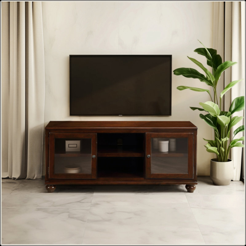 Meuble télé avec finition en noyer