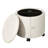 Round Storage Ottoman With Tray Top And Casters
