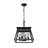4-Lamp Square Black Dimmable Pendant Light-1663946301