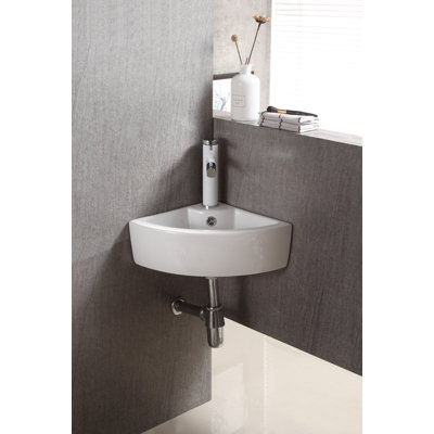 Elanti 12.25 " Porcelain Specialty Bathroom Sink and Overflow Hole