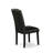 5 Piece Modern Dining Table Set Includes a Rectangle Wooden Table with Butterfly Leaf and 4 Black Faux Leather Parsons Dining Chairs, Black-971018399-1037723265-971018384