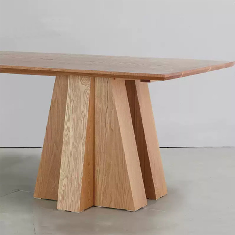 Table de salle à manger simple en bois de frêne, H 29,53 po x L 55,12 po x l 31,5 po