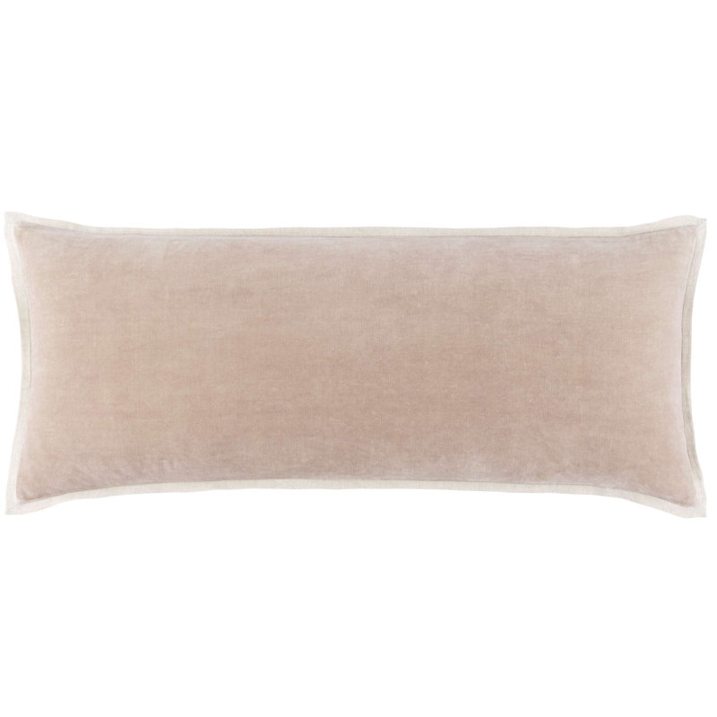 Gehry Velvet/Linen Decorative Pillow, Stone, Rectangle 16"H x 40"W, Pillow Cover Only - No Insert