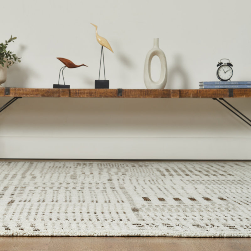 Tapis noué à la main Willeke Birch Bark, Ivory/Brown, Rectangle 8' x 10'