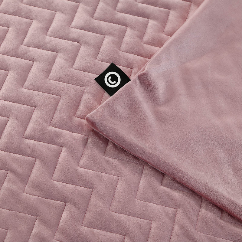 Couverture lestée pour chambre Enia, Rosé, l 48 po x L 72 po, 12 lb
